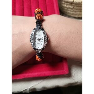 KUKE Ladies Beautiful Draw String Bracelet‎ Quartz Watch NEW BATTERY WORKS